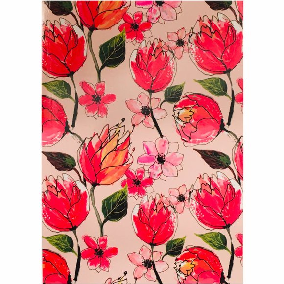Other - *3/$15* Pretty Pink and Red Floral Notebook